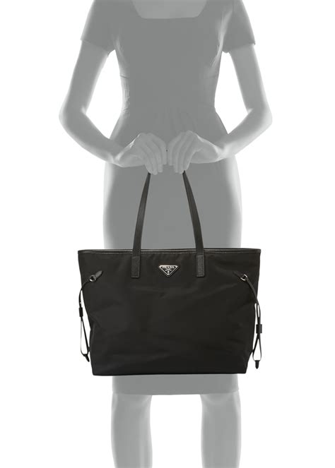 prada vela side cinch shopping tote bag|Prada Vela Side.